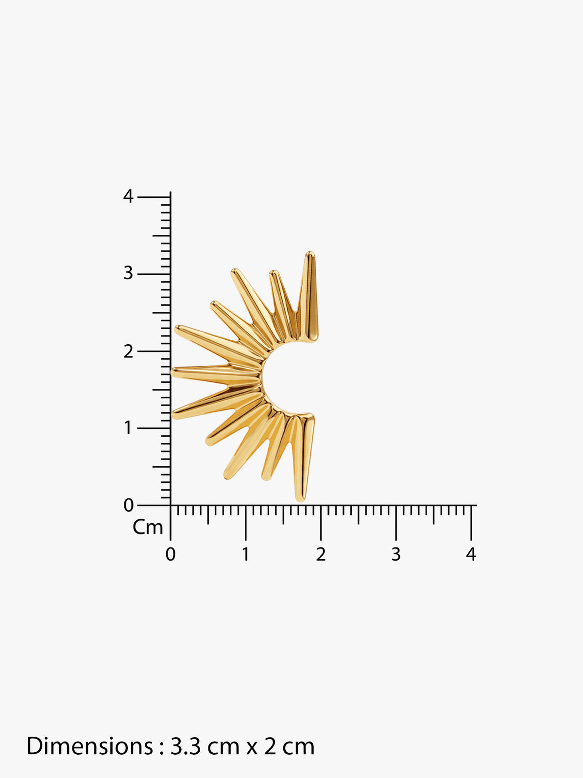 IXIA by GIVA Half Sun Gold Plated Earrings