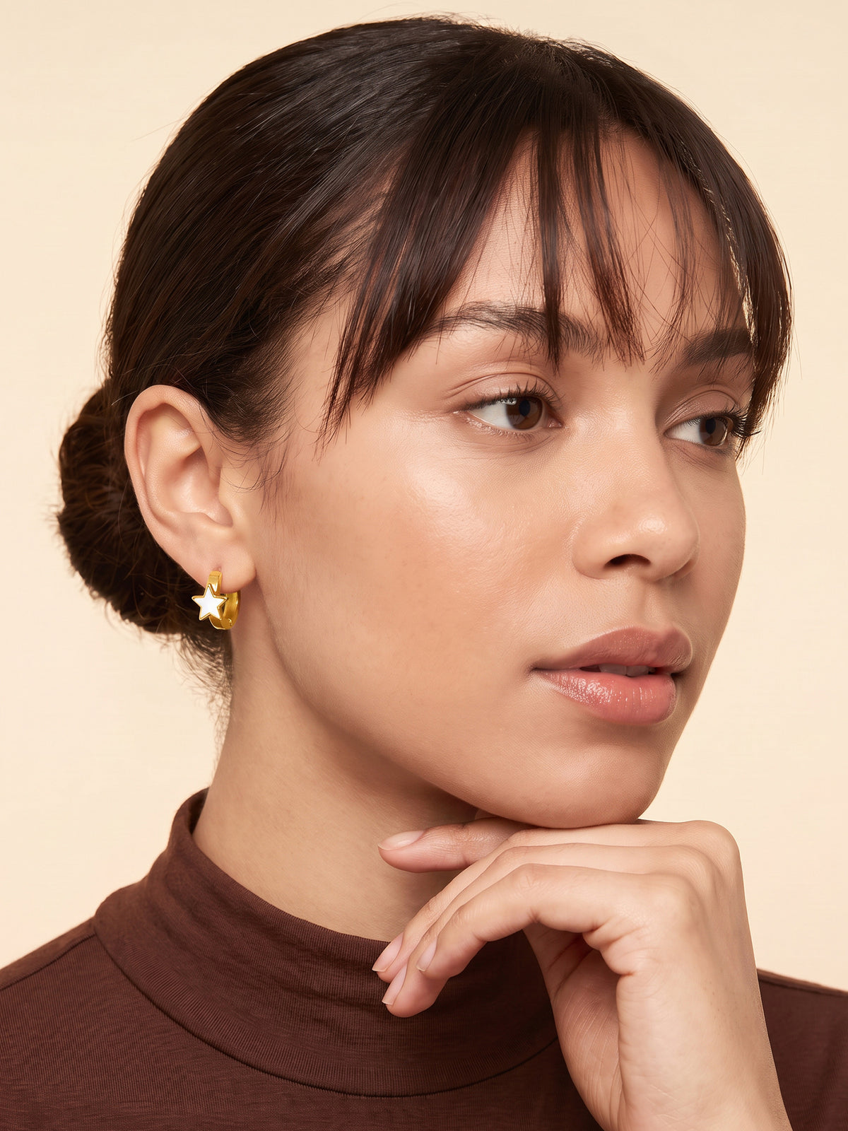 IXIA by GIVA Starring You Gold Plated Huggies
