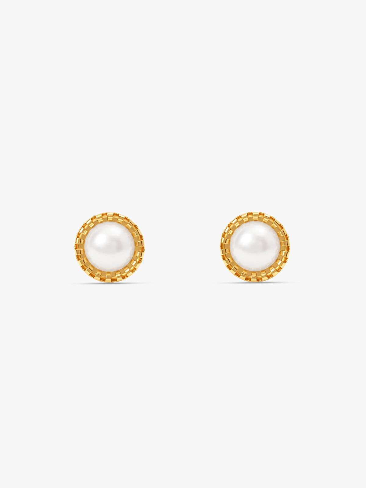 IXIA by GIVA Pearly Whirl Gold Plated Studs