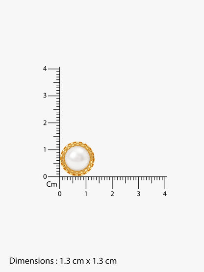 IXIA by GIVA Pearly Whirl Gold Plated Studs