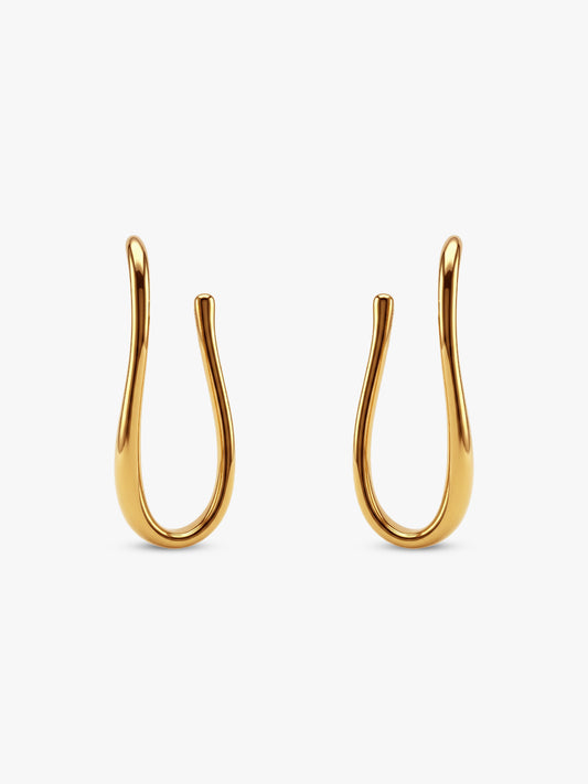 Looped In Gold Plated Earrings