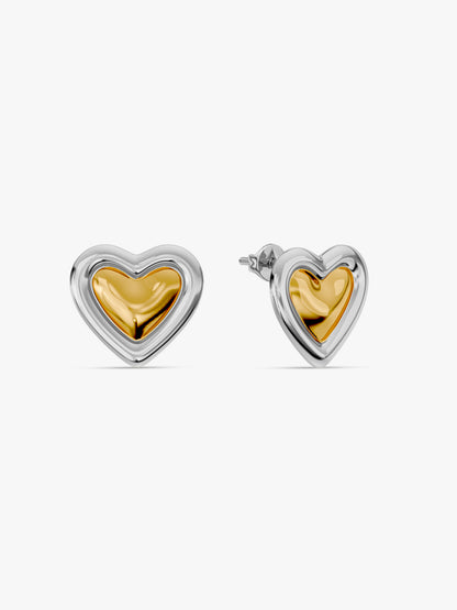Love Bomb Dual Tone Studs