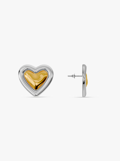 Love Bomb Dual Tone Studs