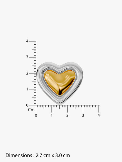Love Bomb Dual Tone Studs