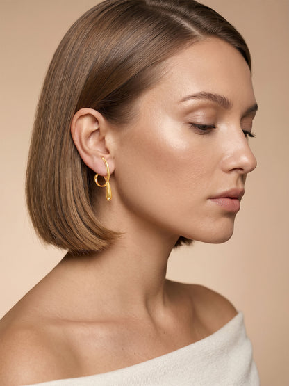 OnnMe by GIVA Gloss Babe Gold Plated Earrings