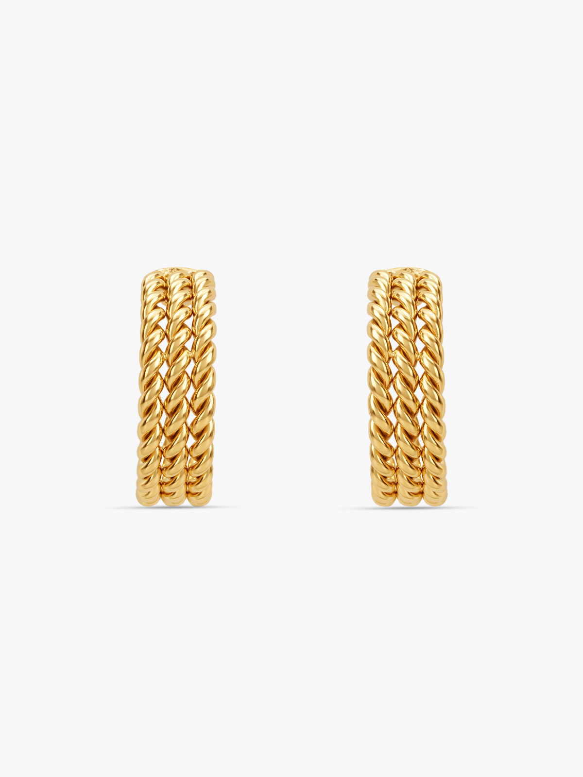 IXIA BY GIVA The Plot Twister Gold Plated J Hoops
