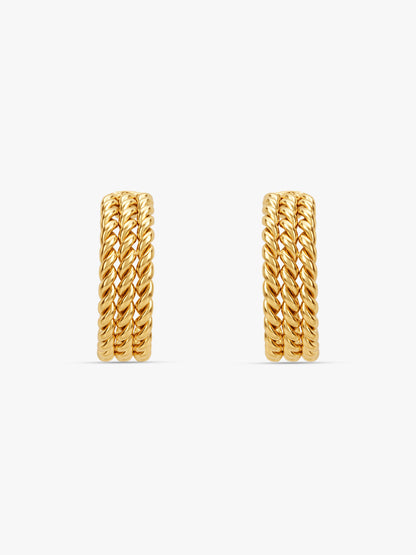 IXIA BY GIVA The Plot Twister Gold Plated J Hoops