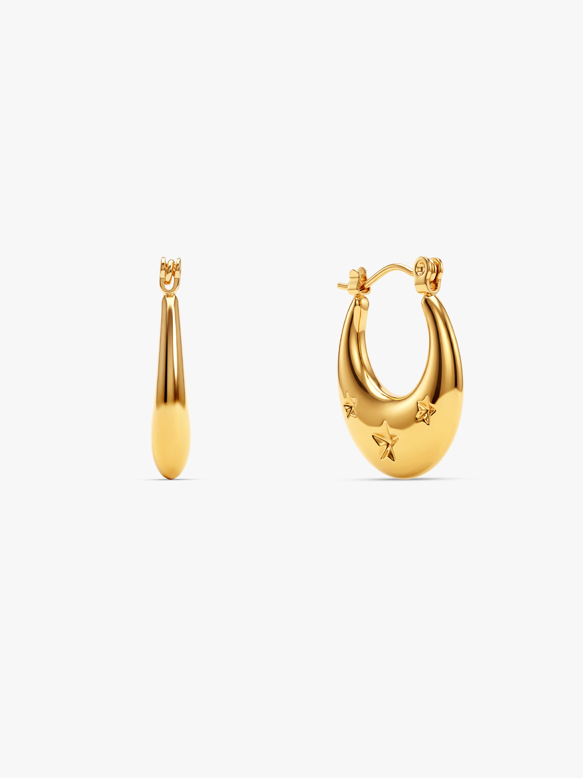 IXIA BY GIVA Star Quality Gold Plated Hoops