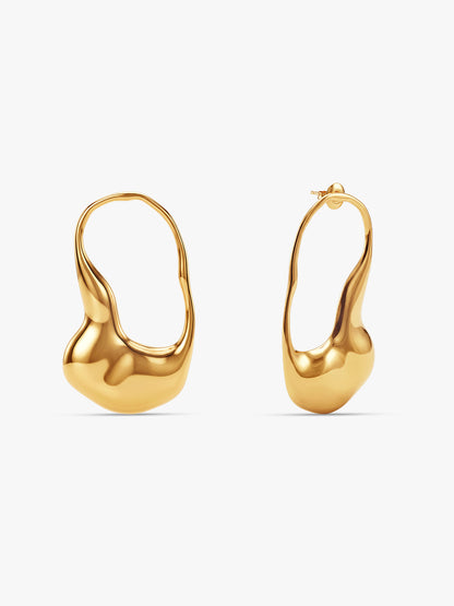 IXIA BY GIVA Liquid Assets Gold Plated Earrings