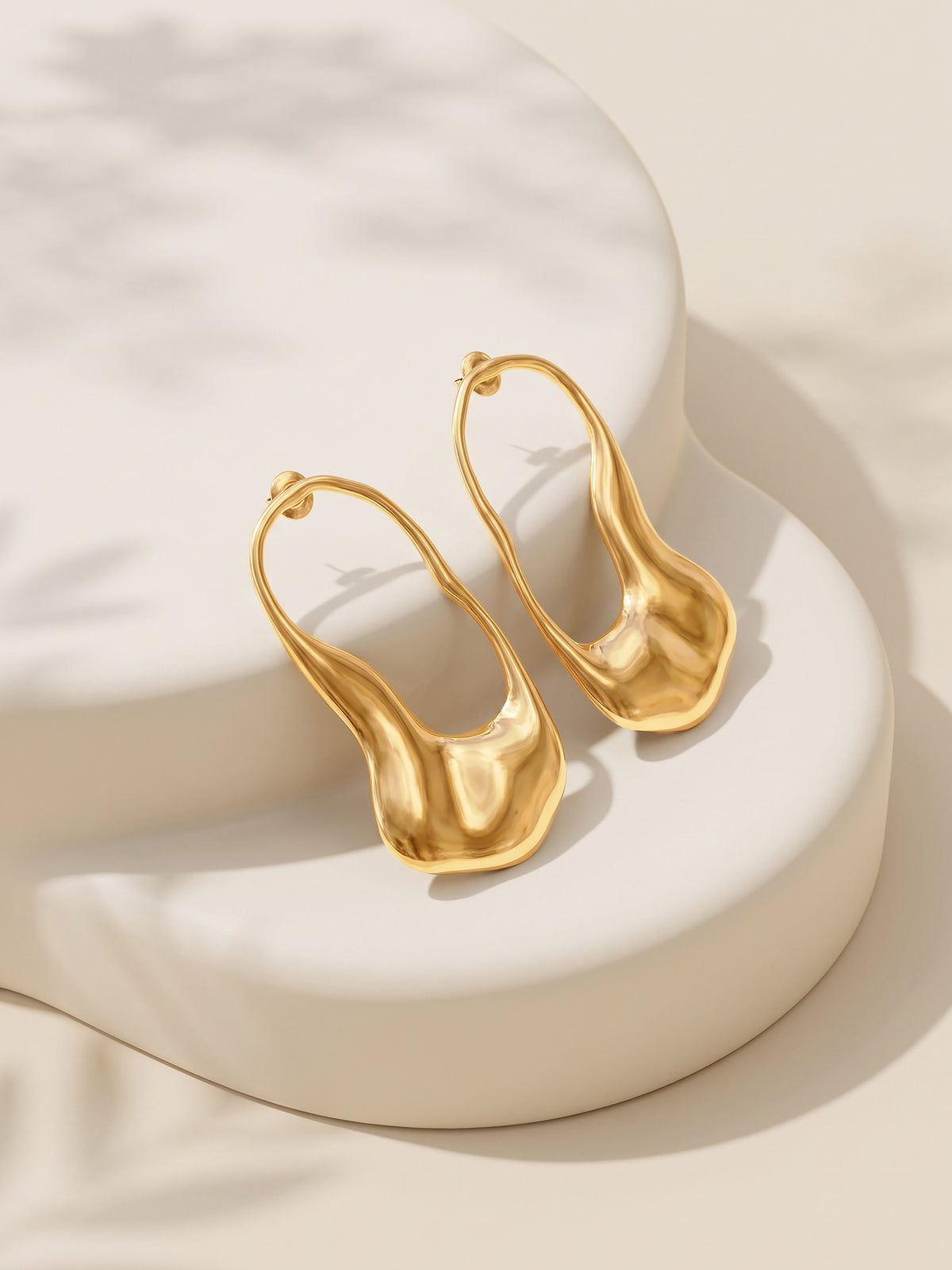 IXIA BY GIVA Liquid Assets Gold Plated Earrings