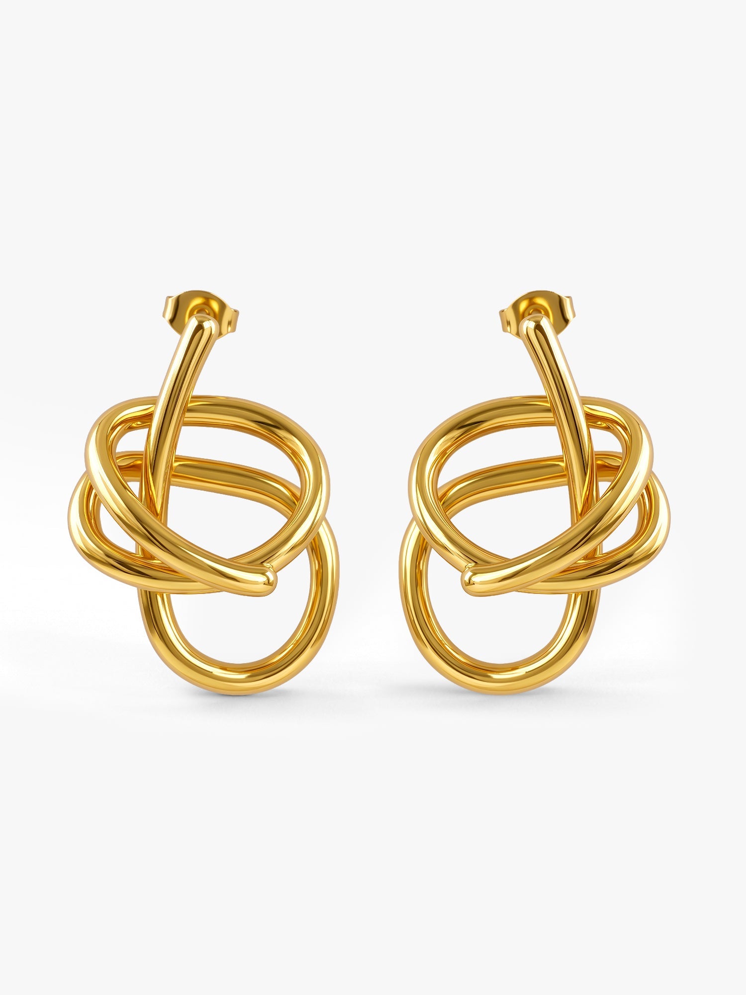 IXIA by GIVA Knot Flow Energy Gold Plated Drop Earrings