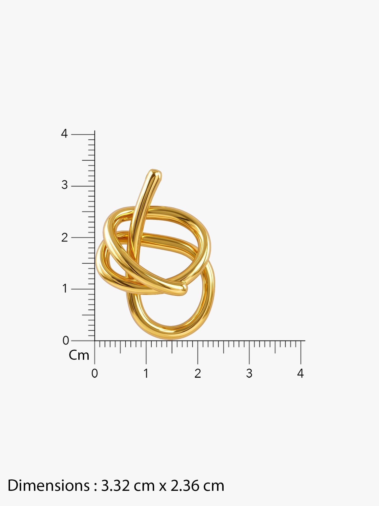 IXIA by GIVA Knot Flow Energy Gold Plated Drop Earrings