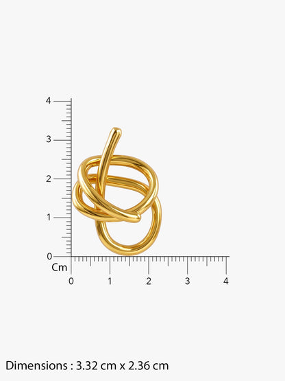 IXIA by GIVA Knot Flow Energy Gold Plated Drop Earrings