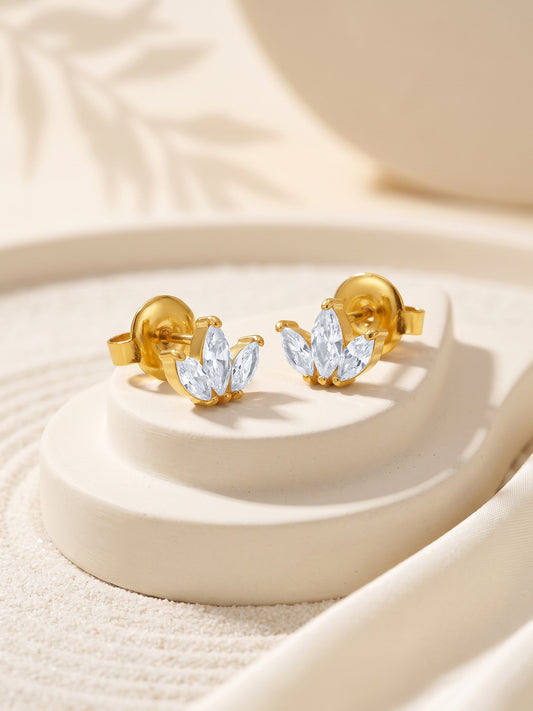 IXIA by GIVA Zen State Gold Plated Studs