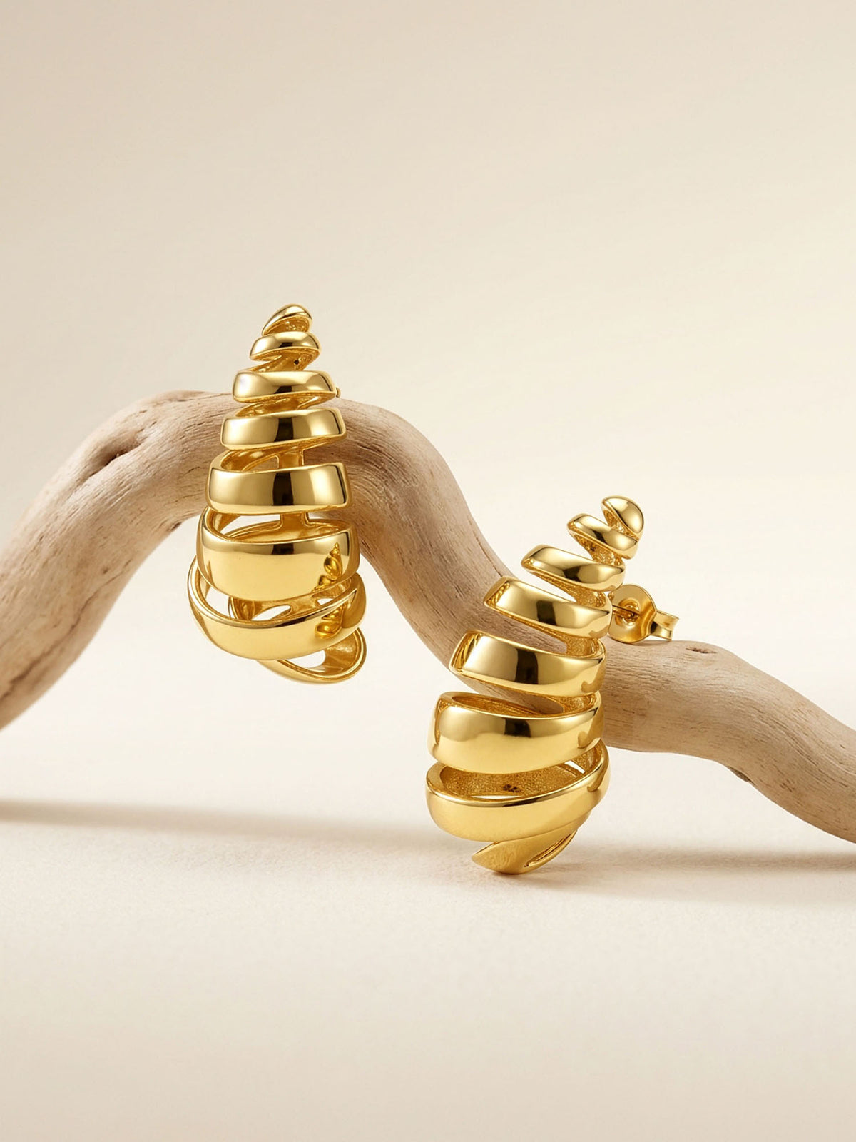 IXIA by GIVA Dome Drama Gold Plated Earrings