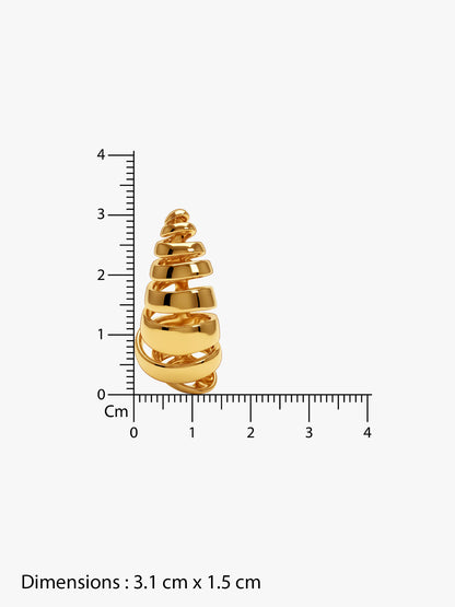 Dome Drama Gold Plated Earrings