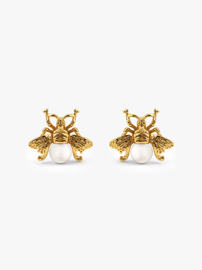 Petal Core Gold Plated Studs Earrings