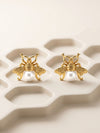 Petal Core Gold Plated Studs Earrings