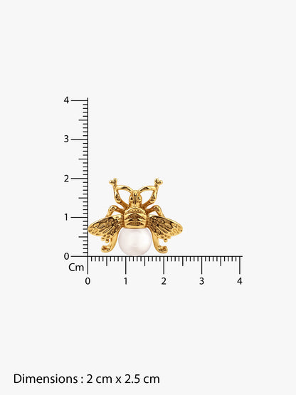 Petal Core Gold Plated Studs Earrings