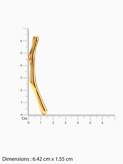 No Straight Lines Gold Plated Earrings