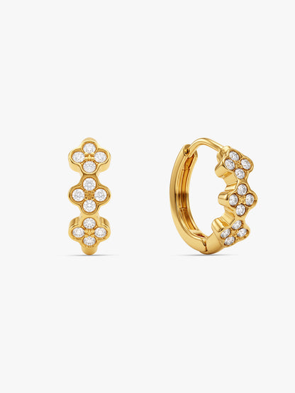IXIA by GIVA Clove Me Gold Plated Hoops