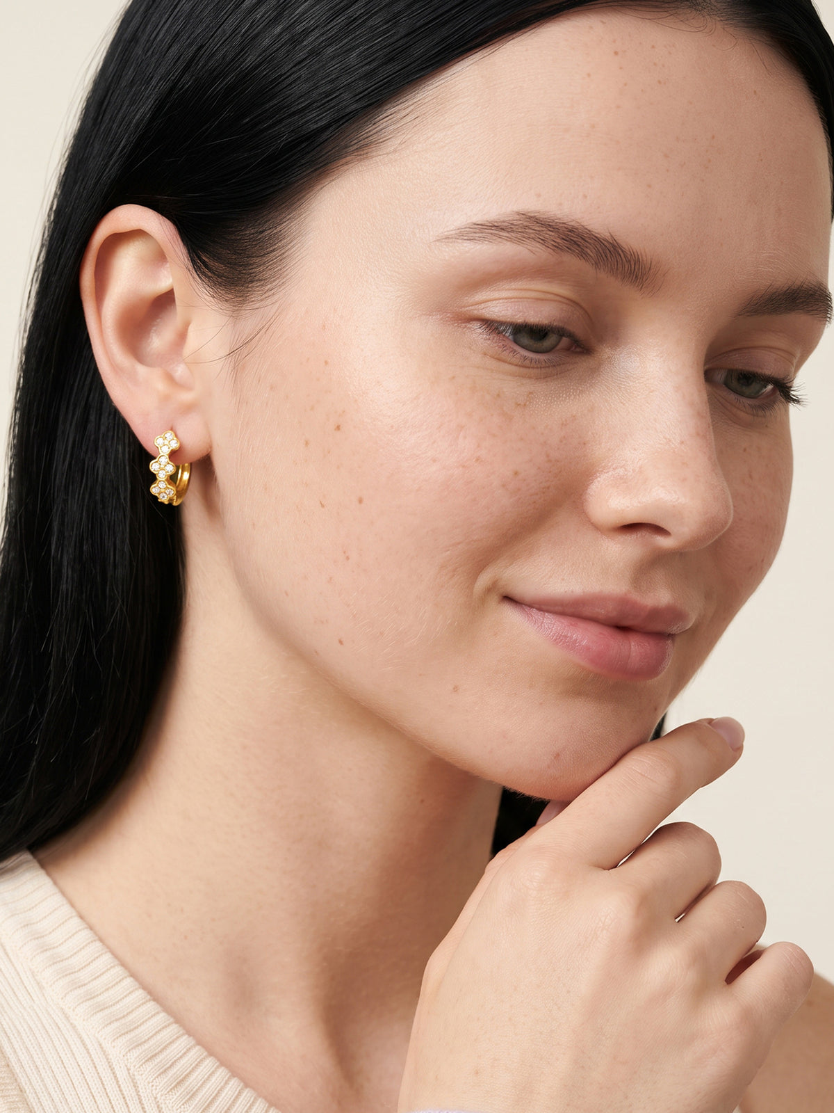 IXIA by GIVA Clove Me Gold Plated Hoops