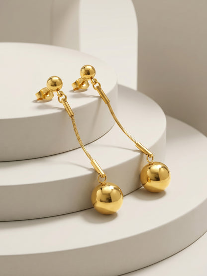 Swing By Gold Plated Earrings