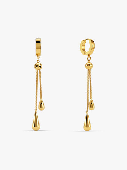 Drop The Act Gold Plated Dangler Earrings