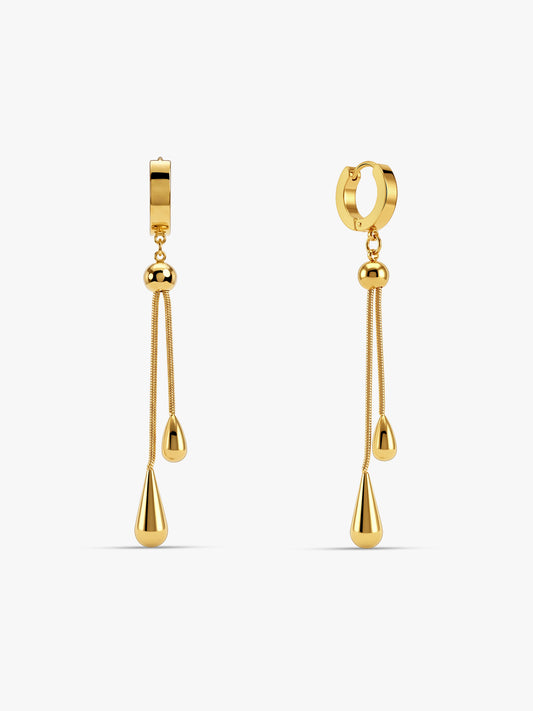 Drop The Act Gold Plated Dangler Earrings