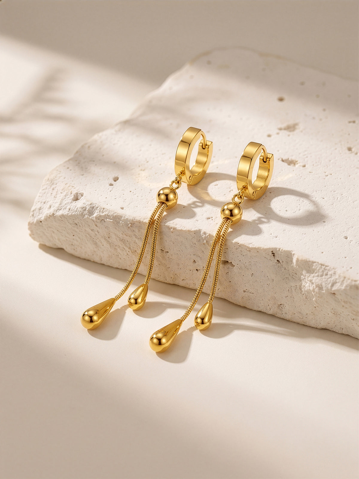 IXIA by GIVA Drop The Act Gold Plated Dangler Earrings