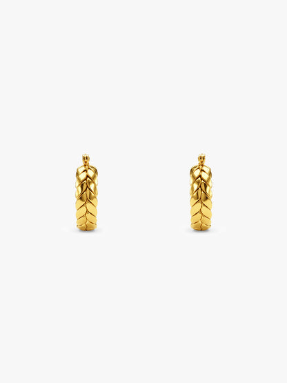 Scale Fever Gold Plated Hoop Earrings