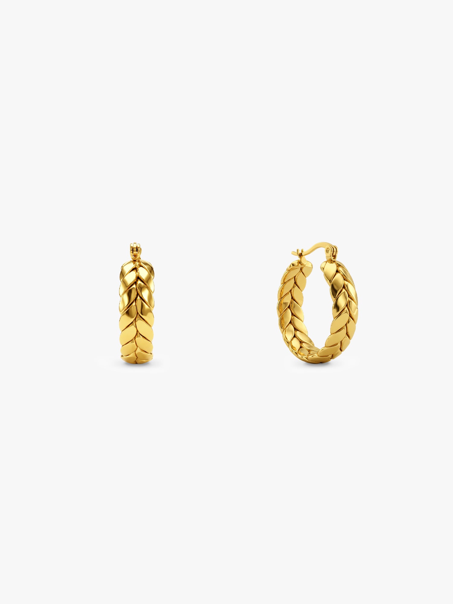 Scale Fever Gold Plated Hoop Earrings