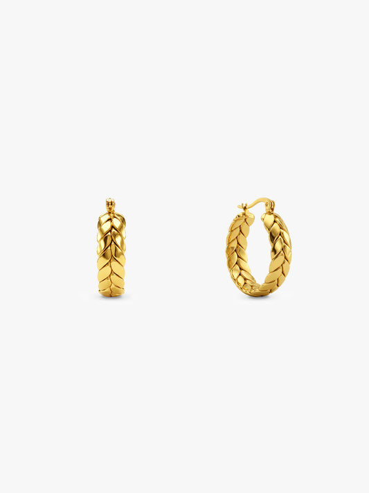 Scale Fever Gold Plated Hoop Earrings