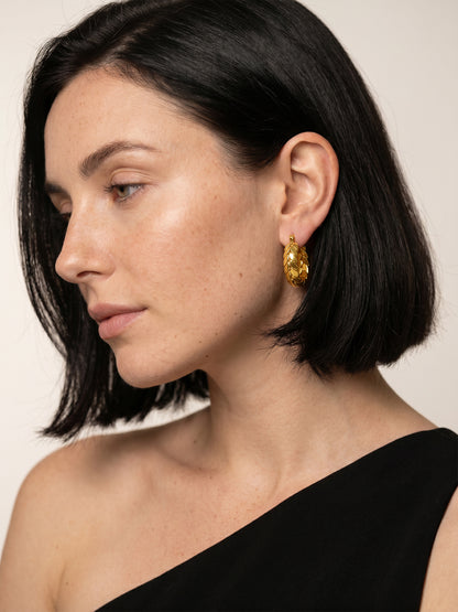 Scale Fever Gold Plated Hoop Earrings