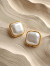 IXIA by GIVA No Curve Pearl Gold Plated Earrings