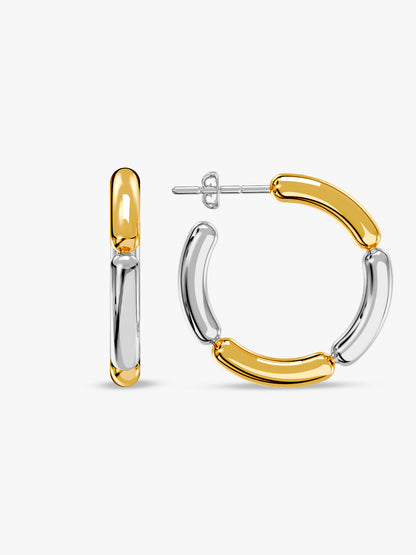 Plot Twist Gold Plated Hoop Earrings