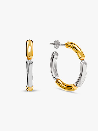 Plot Twist Gold Plated Hoop Earrings