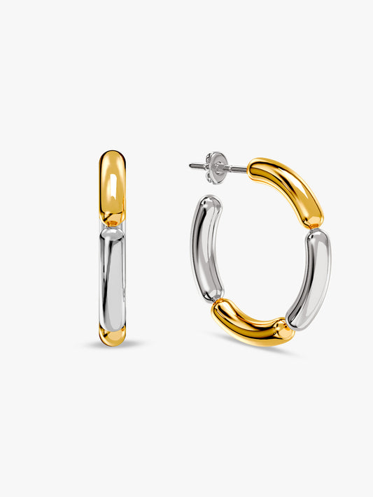 Plot Twist Gold Plated Hoop Earrings