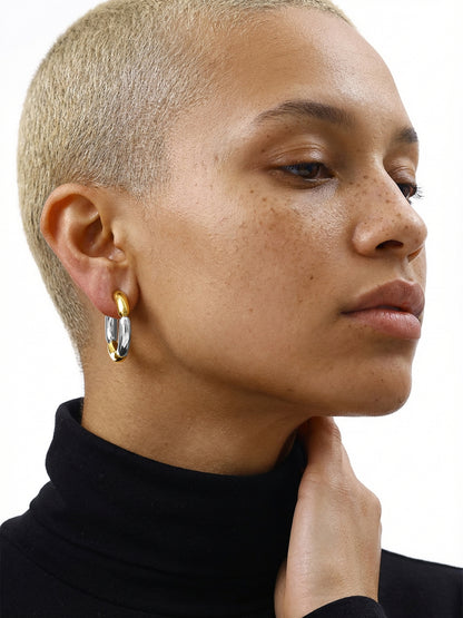 Plot Twist Gold Plated Hoop Earrings