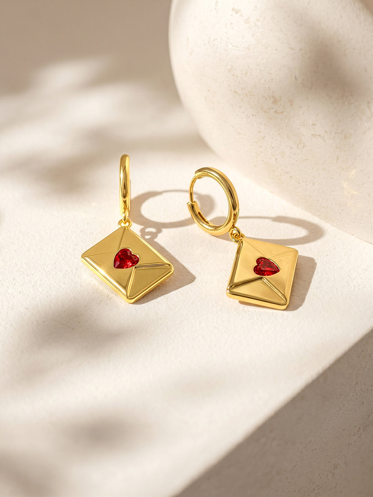 IXIA by GIVA Gem Curve Gold Plated Earrings