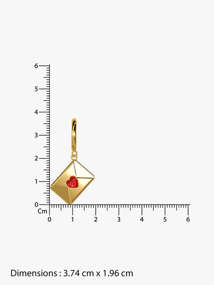 Gem Curve Gold Plated Earrings