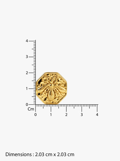 Geo Plate Gold Plated Studs