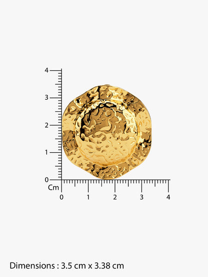 Coin Crush Gold Plated Earrings