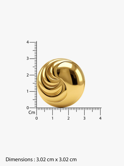 Spiral Swirl Gold Plated Studs