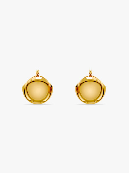 Gold Plated Ship Hoop Earrings