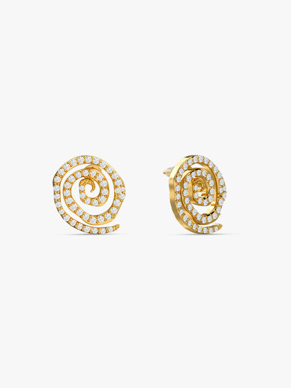 Spiral Glow Gold Plated Earrings