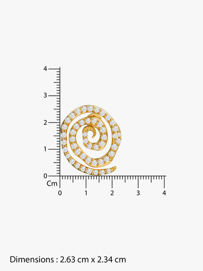 Spiral Glow Gold Plated Earrings