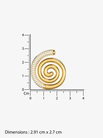 Spiral Edge Gold Plated Earrings
