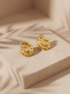 IXIA by GIVA Spiral Crush Gold Plated Earrings