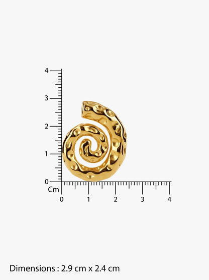 Spiral Crush Gold Plated Earrings